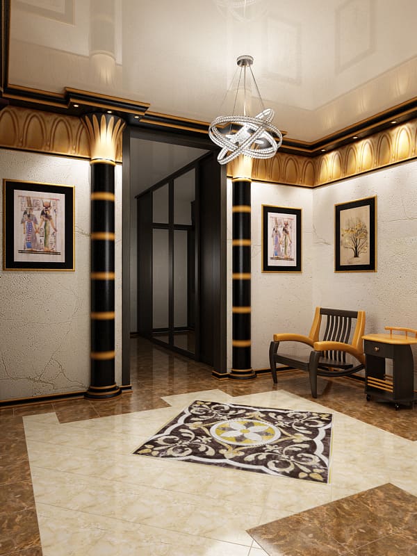 Египетский стиль в интерьере квартиры и дома